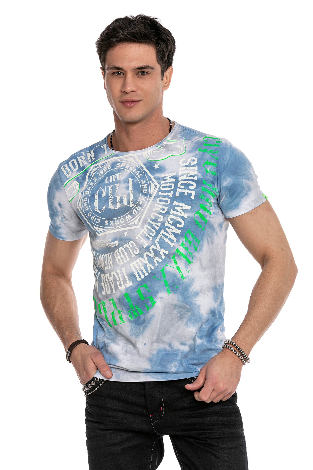 Camiseta para hombres CT614 con un patrón Batik de moda