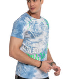 CT614 T-shirt Maschile con Fantasia Batik 