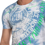 CT614 T-shirt Maschile con Fantasia Batik 