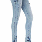 WD226 women Slim-Fit jeans with used effects