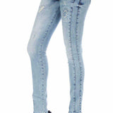 WD226 women Slim-Fit jeans with used effects