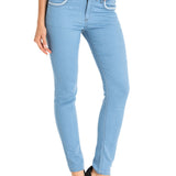 WD256A Jeans femme coupe slim avec poches brodées