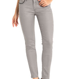 WD256A Jeans femme coupe slim avec poches brodées
