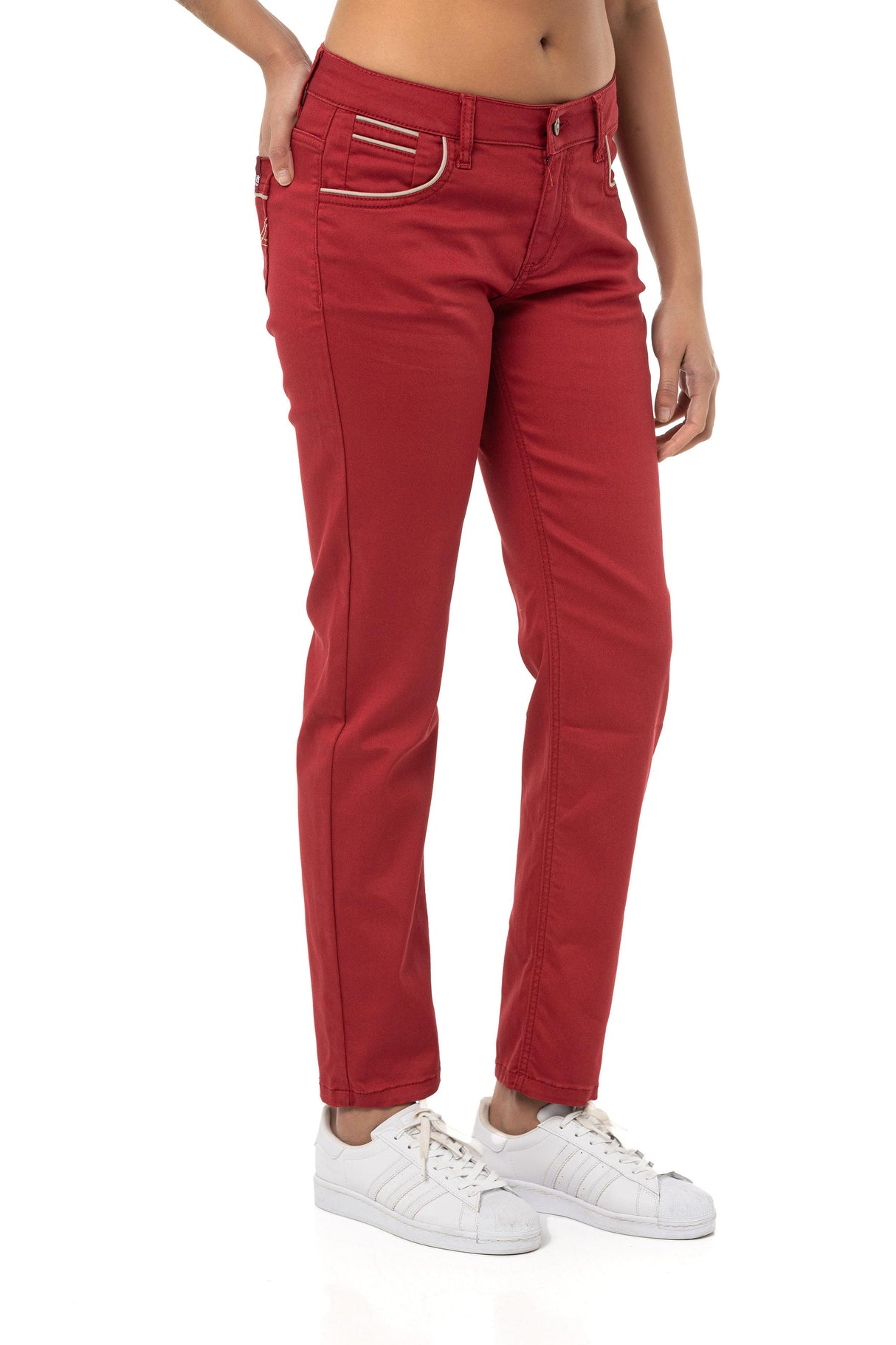 WD256B Pantalon pour femmes en look uni