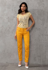 WD256B Pantalon pour femmes en look uni