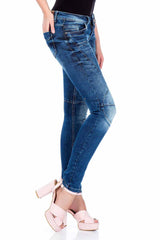 WD324 Mujeres jeans delgados con corte de ajuste delgado