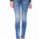 WD344 Mujeres Jeans delgados en Corte de ajuste delgado