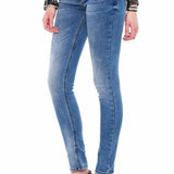 WD344 Mujeres Jeans delgados en Corte de ajuste delgado