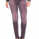 WD355 Damen bequeme Jeans in verwaschener Optik