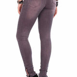 WD355 Damen bequeme Jeans in verwaschener Optik