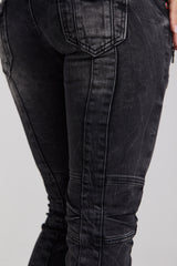 WD358 Comfortabele Dames Jeans met modieuze decoratieve Stiksels