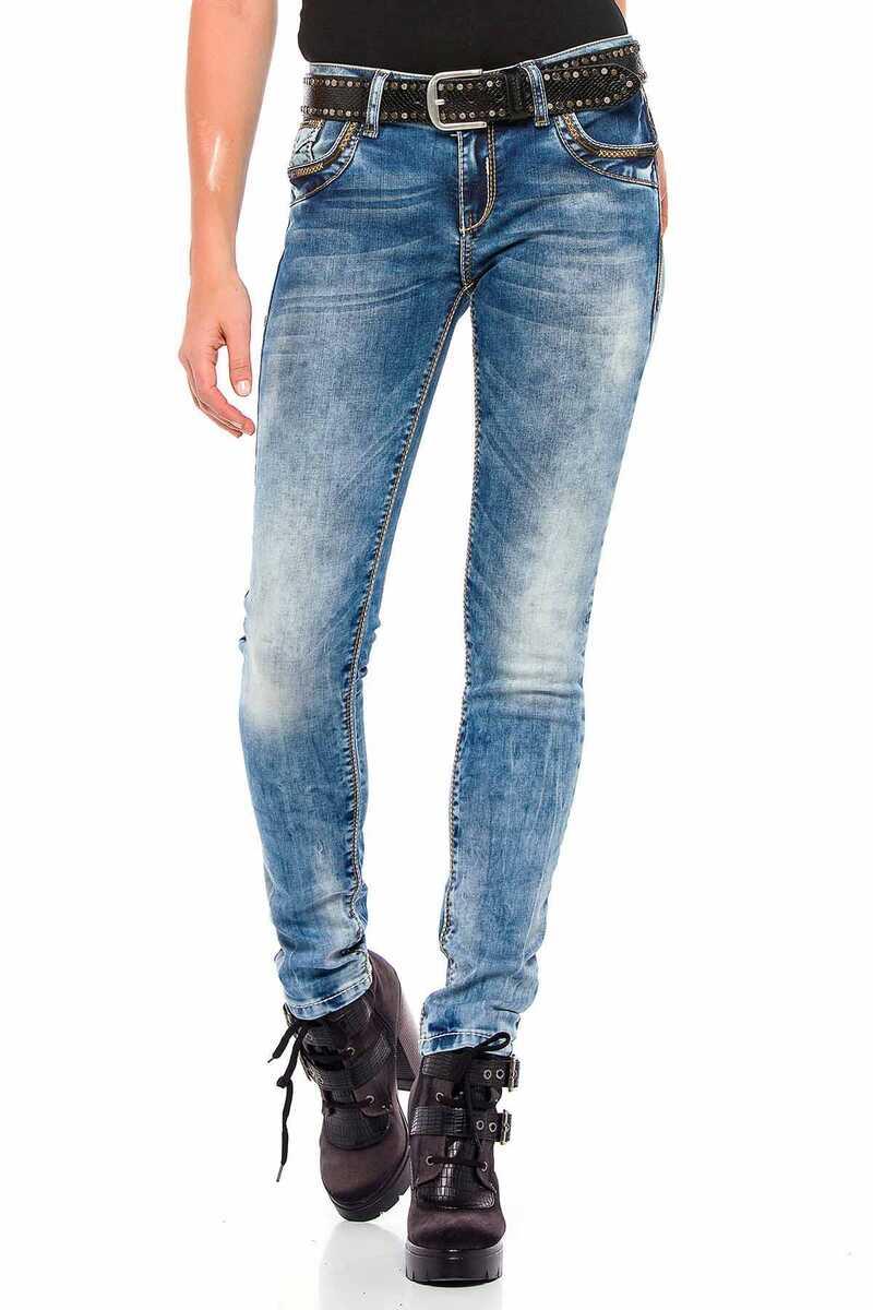 WD380 Damen Slim-Fit-Jeans in bequemem Slim Fit-Schnitt