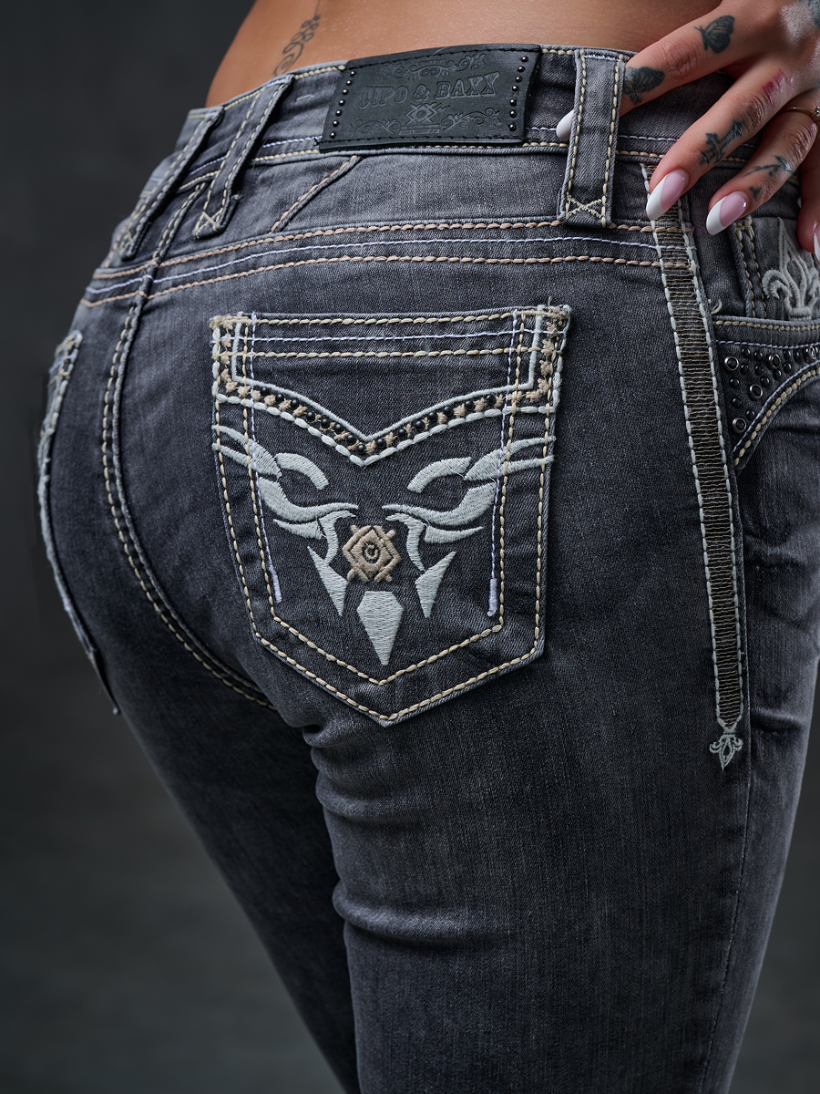 Slim Fit Bleaching Black Denim JEANS 05 BLEACHED BLACK