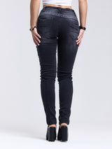 WD437 Jeans Slim-Fit avec coutures décoratives à la mode