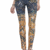 WD440 women Slim-Fit jeans in a fashionable handpaint design