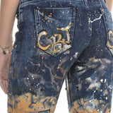 WD440 women Slim-Fit jeans in a fashionable handpaint design