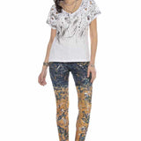 WD440 women Slim-Fit jeans in a fashionable handpaint design