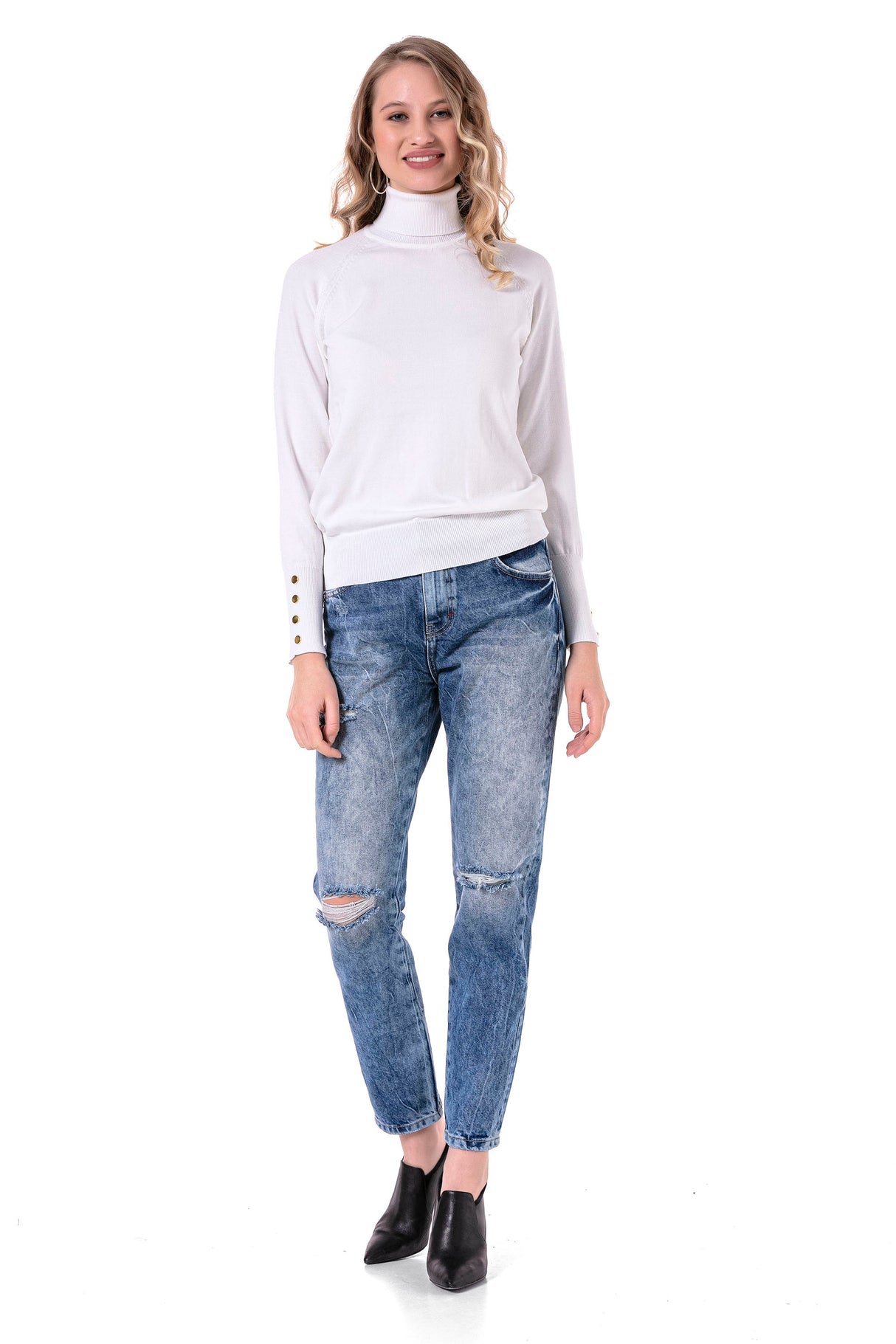 WD447 Mujeres 7/8 pantalones en uso casual de uso casual