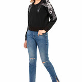 WD448 Damen bequeme Jeans mit coolen Destroyed-Elementen