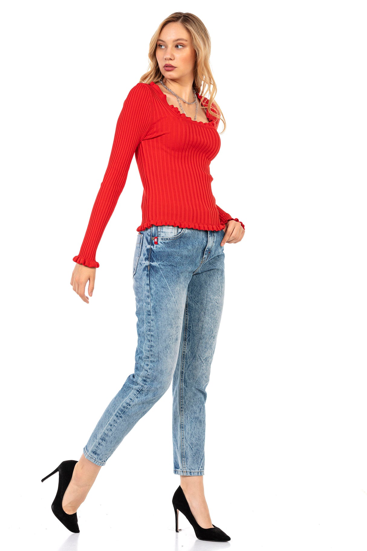 WD454 women 7/8 pants with cool patterns