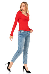 WD454 women 7/8 pants with cool patterns