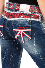 WD455 women Slim-Fit jeans in bright design