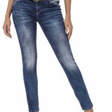 WD461 Jeans Slim-Fit dans le look usagé occasionnel