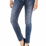 WD462 Women Slim-Fit jeans with trendy decorative stitching