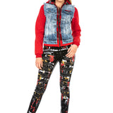 WD463 jeansy damskie slim fit graffiti