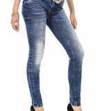 WD466 jeansy damskie z nitami
