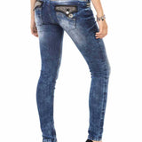 WD466 jeansy damskie z nitami