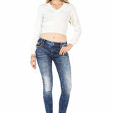 WD466 jeansy damskie z nitami