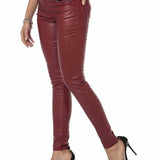 WD467 Slim-Fit Dames  Jeans met een glanzende Coating