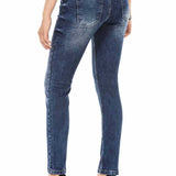 WD471 Damen Slim-Fit-Jeans im klassischen 5-Pocket-Design
