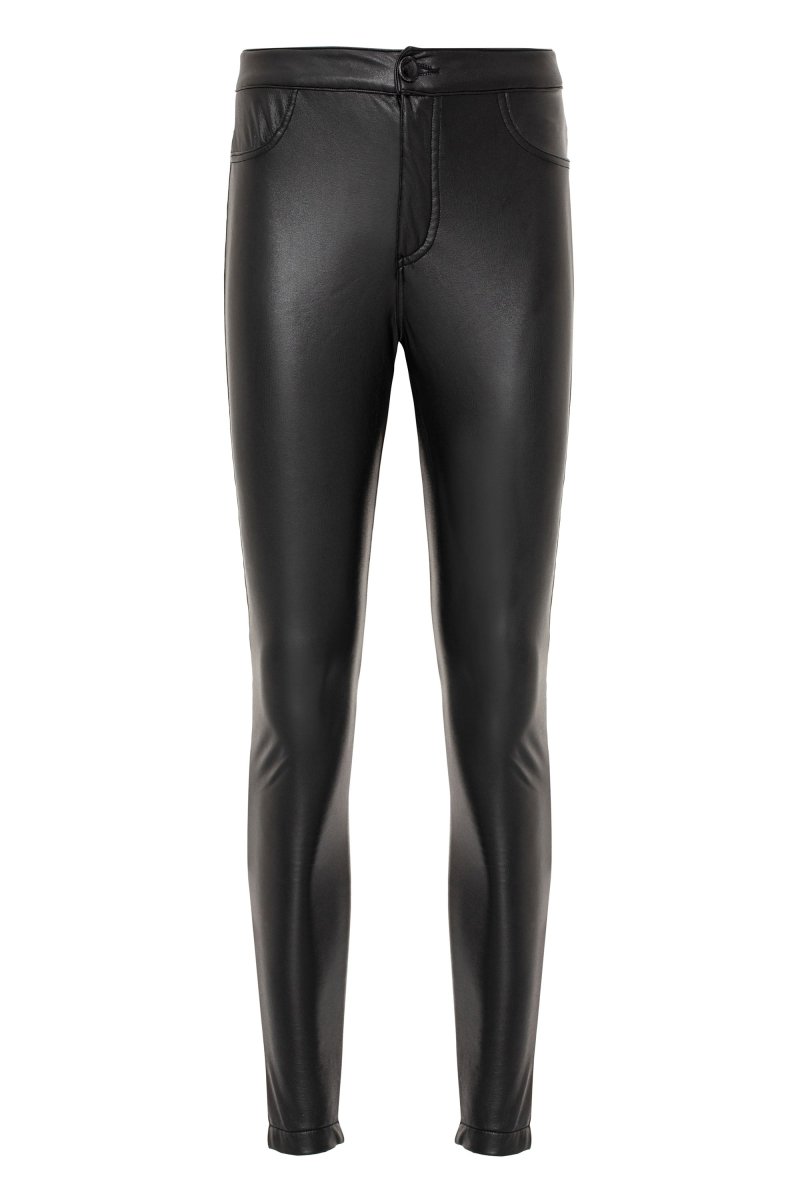 WD495 Pantalones Skinny de Eco-Piel para Mujer