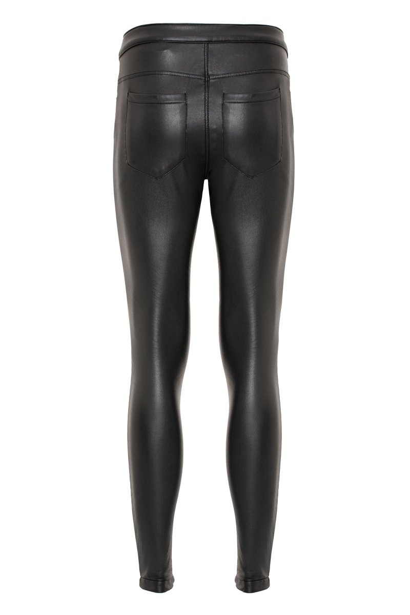 WD495 Pantalones Skinny de Eco-Piel para Mujer
