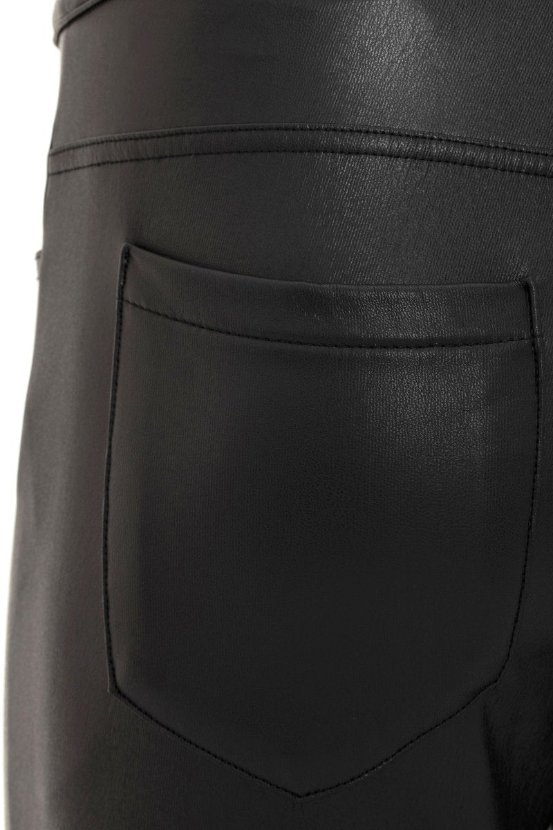 WD495 Pantalones Skinny de Eco-Piel para Mujer