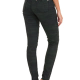 WD501 Damen Jeans Slim-fit mit Ziernähten Zippern und Markenlogo