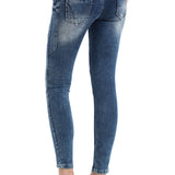 WD502 Slim-Fit Dames Jeans met Sierstiksels in Straight Fit