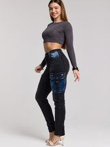 WD521 Jeans Cargo para Mujer