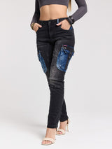 WD521 Jeans Cargo para Mujer