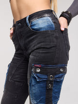WD521 Jeans Cargo para Mujer