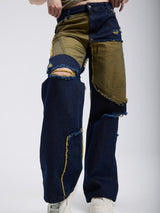 WD527 Jeans cargo para mujer