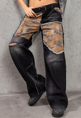 WD527 Jeans Larghi da Donna con Tasche