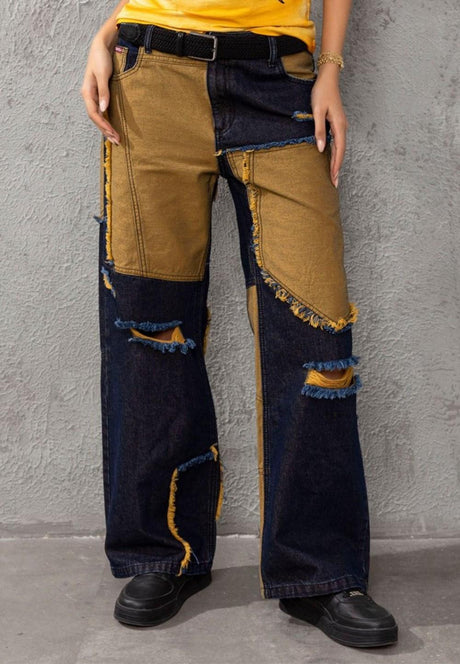 Bolsas de cargot de jeans WD527 con un adjunto a Röhrenjeans