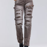 WD529 Ripped Dames Jeans met trendy Look