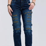 WD529 Ripped Dames Jeans met trendy Look