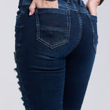 WD529 Ripped Dames Jeans met trendy Look