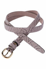 WG113 Cinturón de mujer con piel de serpiente