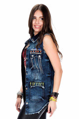 W1106 Camisa del oeste de las mujeres con cadenas brillantes